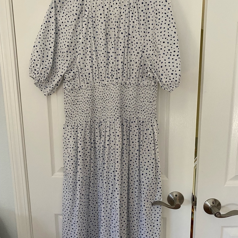 J. Crew White Maxi Dress with Dot Print - Picture 4 of 6